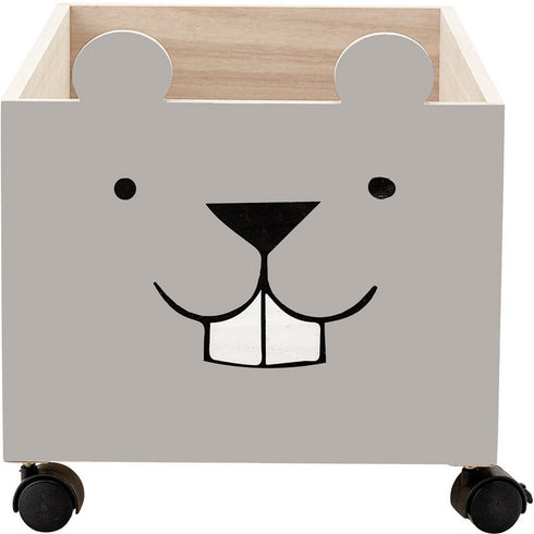 Elene Storage Box with Wheels | Brown